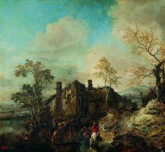 Cornelis van Dalem Landscape with Farmhouse Spain oil painting art